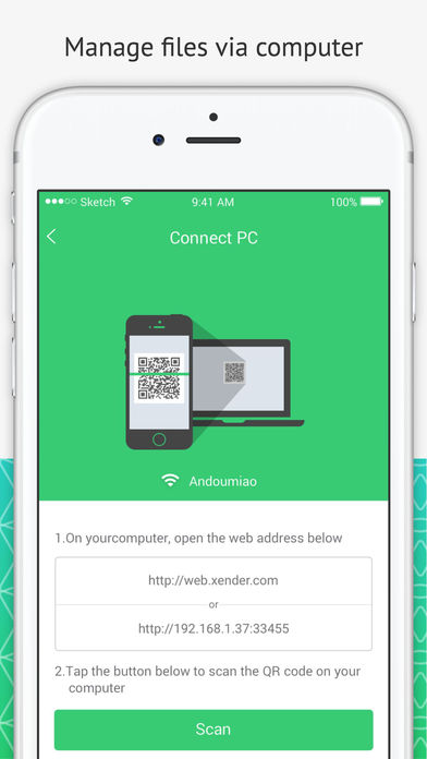 Screenshots of Xender for iPhone