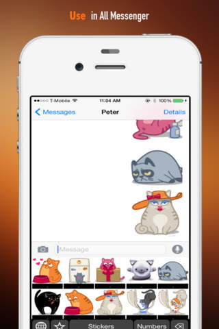 Funny Cat Theme Stickers Keyboard: Using Pet Icons to Chat screenshot 3