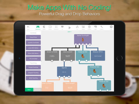 hyperPad Visual Coding on iPad screenshot 2