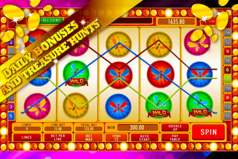 Royal Wings Slot Machine: Enjoy the digital coin gambling arcade in a butterfly paradise screenshot 3