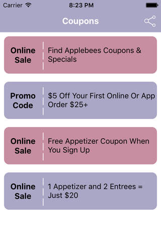 Coupons for Applebees Shopping App screenshot 2