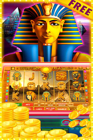 Slots: Egyptian Treasures Pharaoh's Resing Free! screenshot 3