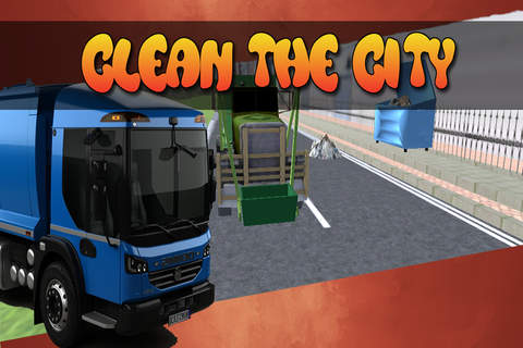 Garbage Truck Simulator 3D 2016 screenshot 2