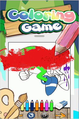 Coloring For Kids Games sonic Hedgehog Version screenshot 2