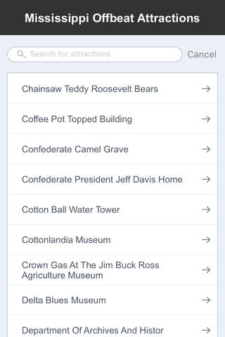 Mississippi Offbeat Attractions‎ screenshot 2