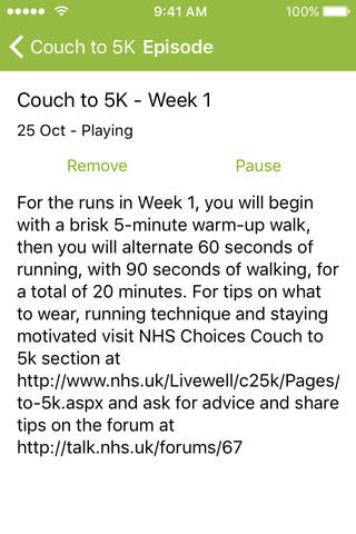 Just1Cast – “Couch to 5K” Edition screenshot 3