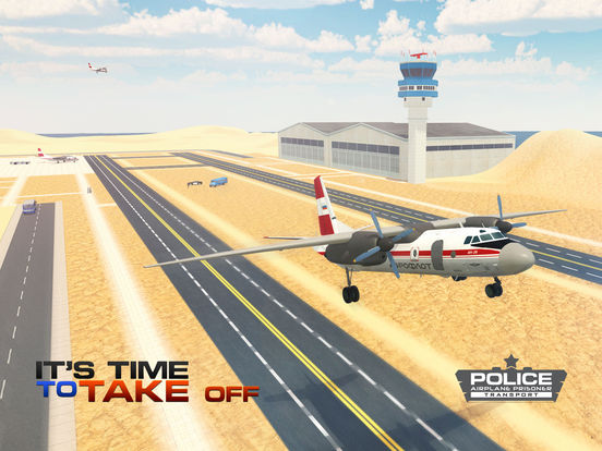 Полиция Самолет Jail Транспорт - полет 3D Pilot и Transporter Bus Моделирование игры для iPad