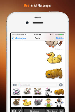 Funny Farm Theme Stickers Keyboard: Using Animal Icons to Chat screenshot 3