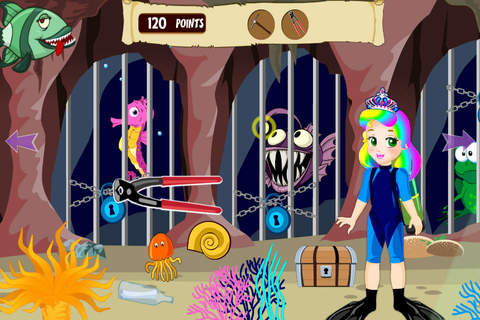 Princess Underwater Escape - Great Adventure Of Lovely Baby screenshot 2