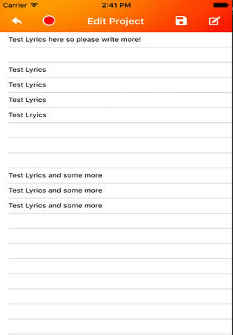 Songdex - Write Lyrics, Record Vocals, and Rhyme Dictionary screenshot 2
