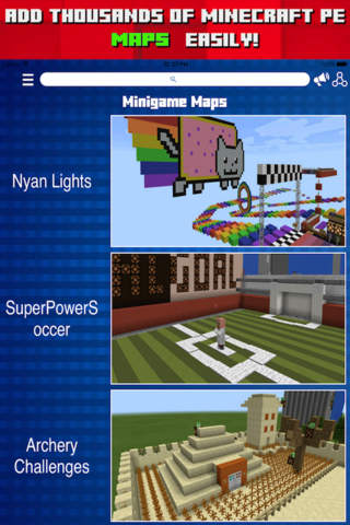 Minigames Maps for MINECRAFT PE ( Pocket Edition ) - Download the Best Mini Games Map ( Free ) screenshot 2