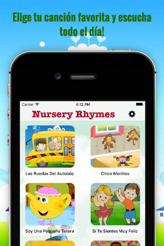 Kinder Nursery Rhymes - Escucha las canciones más entretenidos para los niños con letras screenshot 2