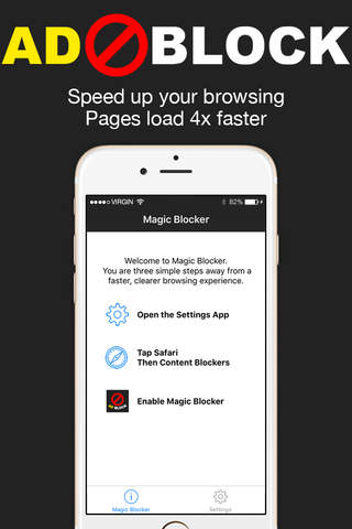 Magic Blocker -  Ad free web browsing. Block ads now screenshot 2
