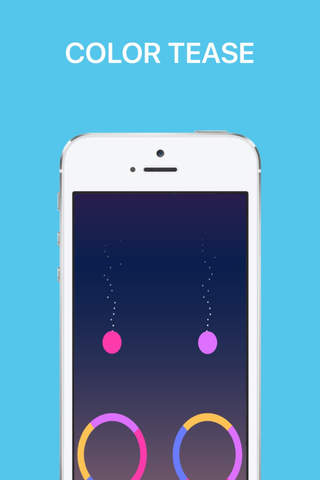 Color Tease by JJPLAY-  Two rotating color circle , their task is to catch the same colored balls ！ screenshot 3
