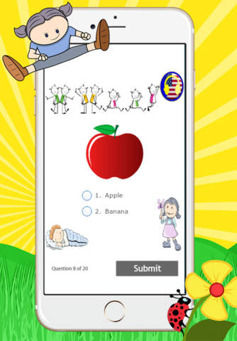 Learn English Fruits Vegetable Spelling Word Games screenshot 2