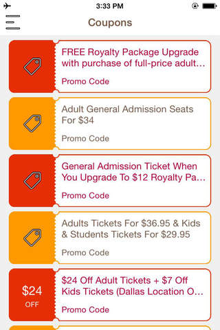 Coupons for Medieval Times screenshot 2