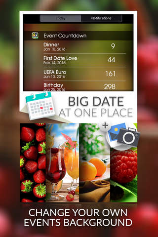 Event Countdown Beautiful Wallpaper  - “ Fruits Land  ” Free screenshot 2