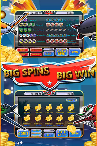 Slot Machine and Poker Mega Casino “ Plane Cartoon Slots Edition ” Free screenshot 2