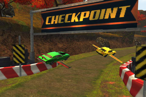 3D Flying Car Racing - Jet Car Driving Simulator Game PRO screenshot 3