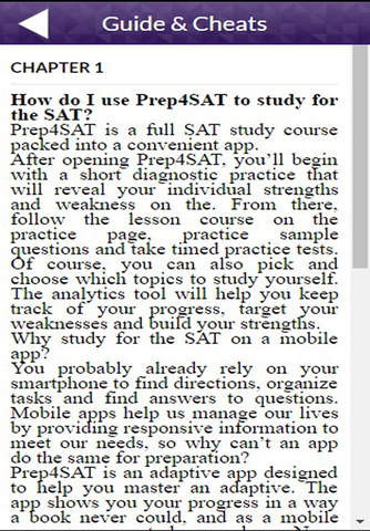 App Guide for Prep4 SAT screenshot 2