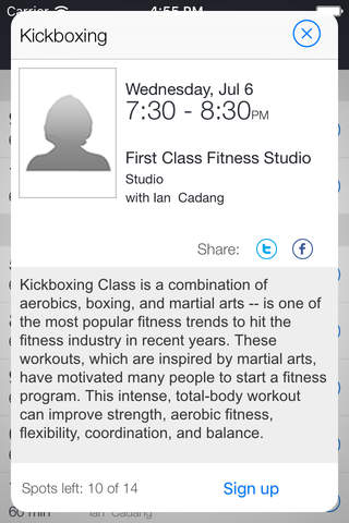 First Class Fitness Studio screenshot 2