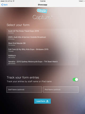 Showzapp Capture App screenshot 2