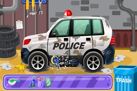Clean Up Police Car—— Fashion Ride Care&Fantasy Repair Master screenshot 3