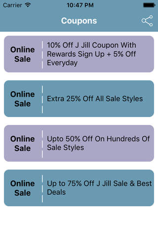 Coupons for J. Jill Shopping App screenshot 2