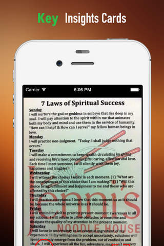 The Seven Spiritual Laws of Success: Practical Guide Cards with Key Insights and Daily Inspiration screenshot 4