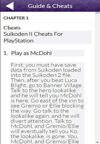 Game Guide for Suikoden II Game Version Guide screenshot 2