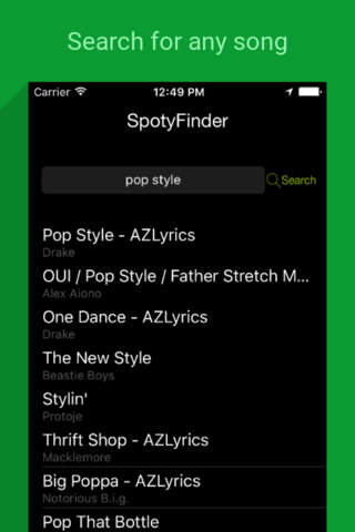 SpotyFinder - find any song for spotify screenshot 2