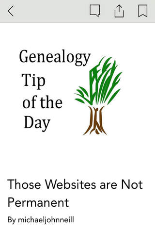 Genealogy Tip of the Day screenshot 2