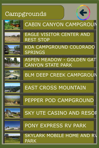 Colorado State Campground And National Parks Guide screenshot 3