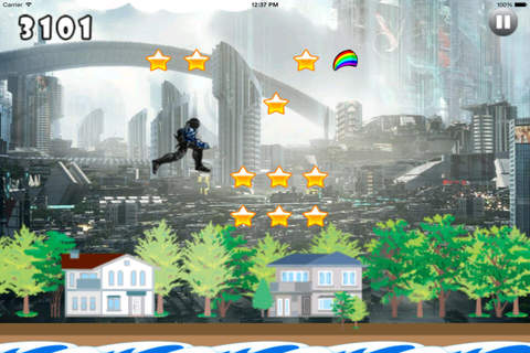 A Masterless Samurai Jumping - Awesome Fly And Run Style Games screenshot 4