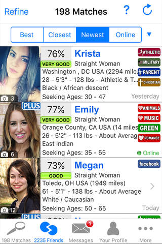 Dating for Facebook - Free Dating Service for Facebook Users screenshot 2