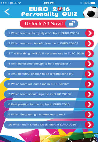 EURO 2016 Fun Personality Quizzes screenshot 2