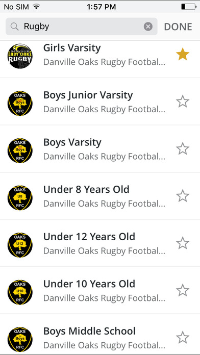 Danville Oaks Rugby screenshot 2
