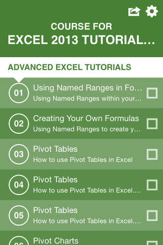 Course for Excel 2013 Tutorial for Advanced screenshot 3