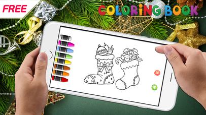 Merry Christmas Coloring Pages with Santa Claus screenshot 2