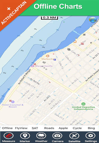 Cozumel Island charts GPS offline map Navigator screenshot 2