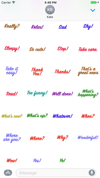 Expressios Multi-Colored Stickers for iMessage screenshot 4