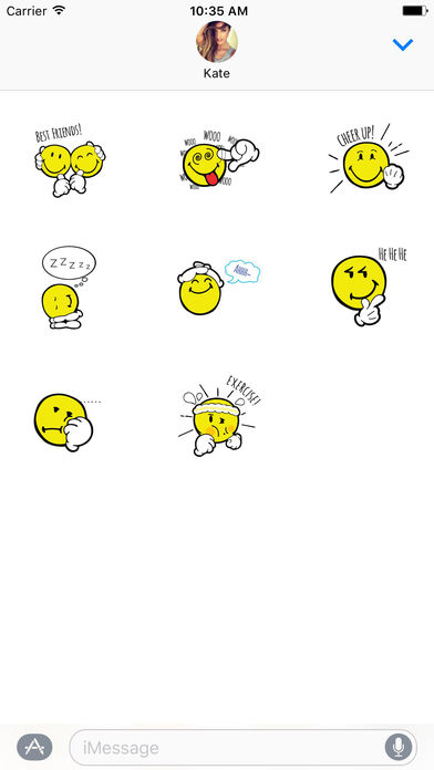 Yellow Emoji Smiley Sticker screenshot 3