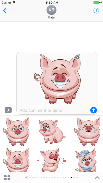 Chubby Piggy Emoji - Stickers screenshot 3