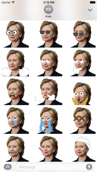 Hillary Clinton Emoji Sticker Pack screenshot 2