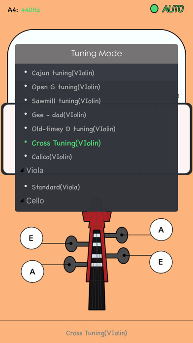 Violin tuner app for iPhone screenshot 2