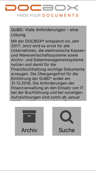 DOCBOX® mobile screenshot 2