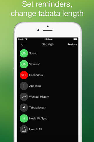 Go! Tabata - 4 Minute workout interval timer for beginners and advanced training. screenshot 4