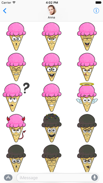 Ice Cream Cone Stickers screenshot 2