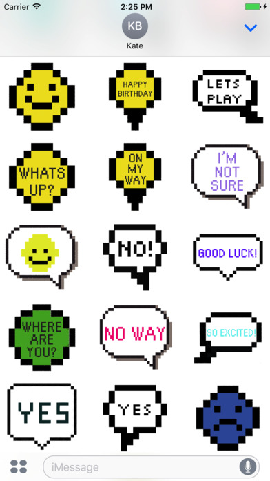 Pixel Messages Stickers screenshot 3