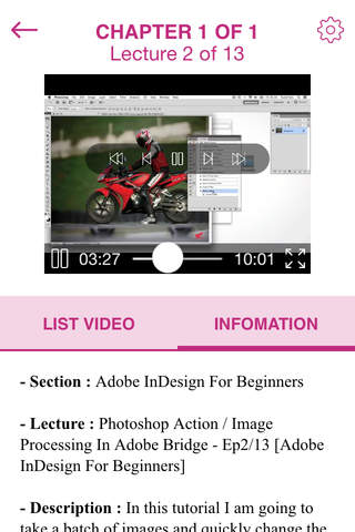 Video Training for Adobe InDesign screenshot 2